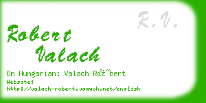 robert valach business card